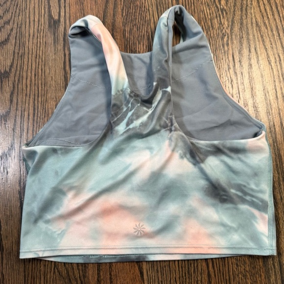 Athleta‎ Tie-Dye Blue Conscious Cropped Workout Top size XS - Picture 2 of 4